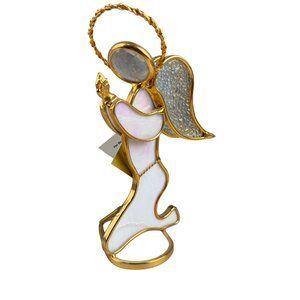 Stained Glass Angel of Love Figure 24K Gold Plated